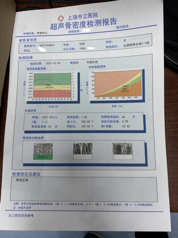 江西省上饶市立医院采购品源超声骨密度检测仪安装完毕投入使用